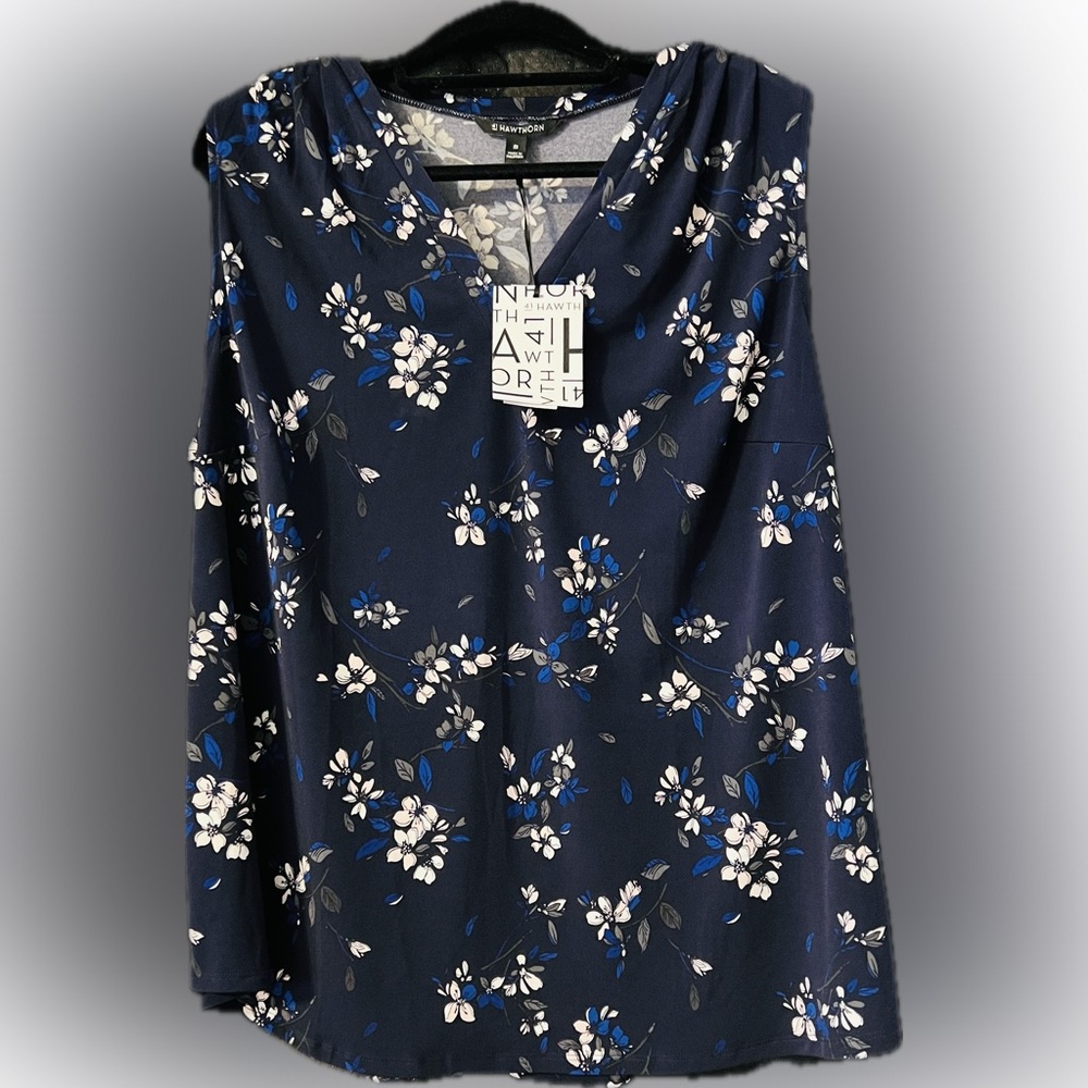 3X  V-Neck Short-sleeve Stretch Knit Top NWT